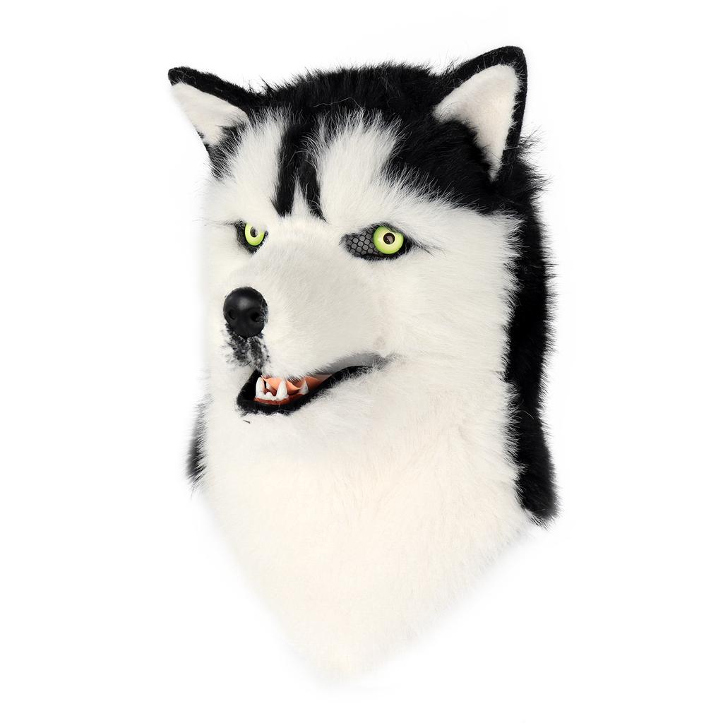 Furry Dog Mask Animal Full Head Wolf Realistic Masks For Halloween Carnival Fancy Dress Party Cosplay Costume Women Men