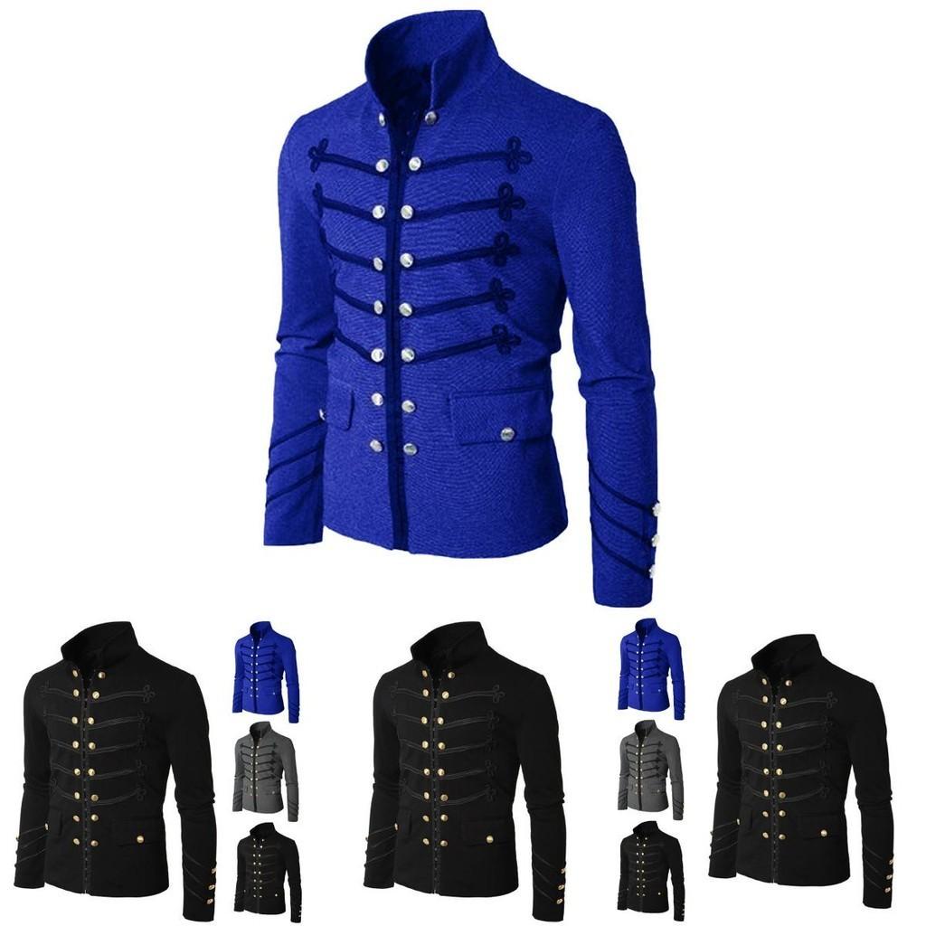 Elegante Giacca Medievale Cosplay da Uomo con Stile Gotico