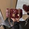 French Leather Waxed Pu Crossbody Bag With Zipper Closure For Office And Casual