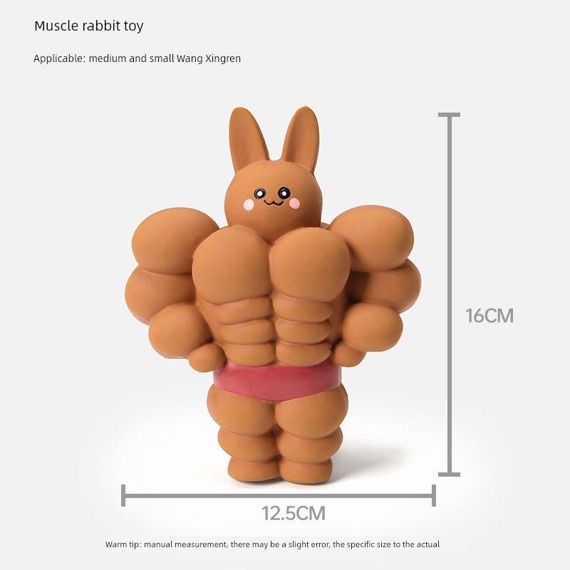 

Друг Собака Латексная Игрушка для Собак Устойчивая к Укусам Снимающая Заложенность Удобный Гаджет Маленький Размер Собаки Само-Привет Звук Скрежет Зубов Чистка Зубов Товары для Питомцев Muscle Rabbit-Single Pack