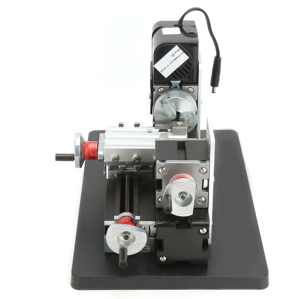 Miniature Lathe 24W Alloy 20,000 RPM Mini Benchtop Wood Lathe Machine for Woodworking