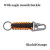 Emergency Carabiner Keychain, Outdoor Paracord Beetle Key Ring, Handmade Climbing Gear for Hiking Survival Kit, Eagle Hook Accessories