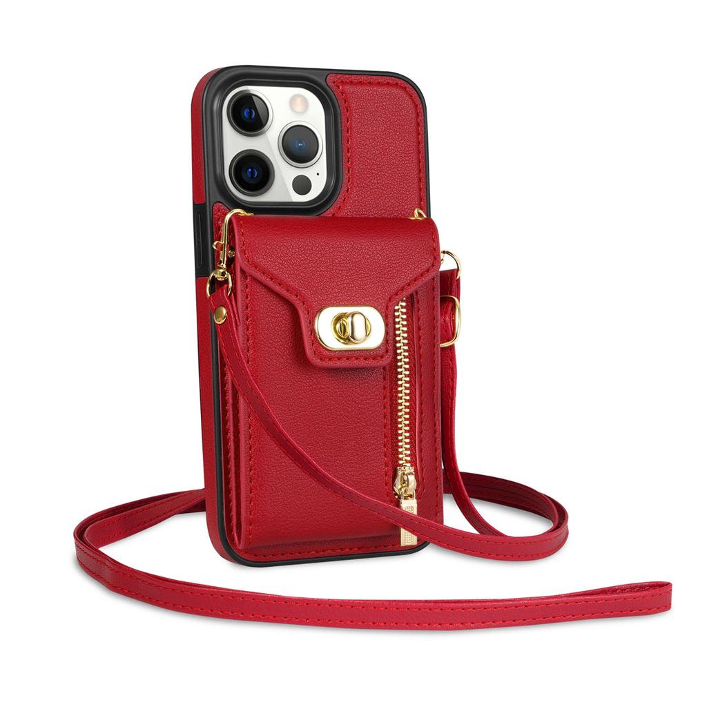 Crossbody Zipper Cards Solt Wallet Leather Case For Iphone 14 PRO MAX 15 13 12 XR XS X 7 8 Plus SE 2026 Lanyard Bag Pocket Cover
