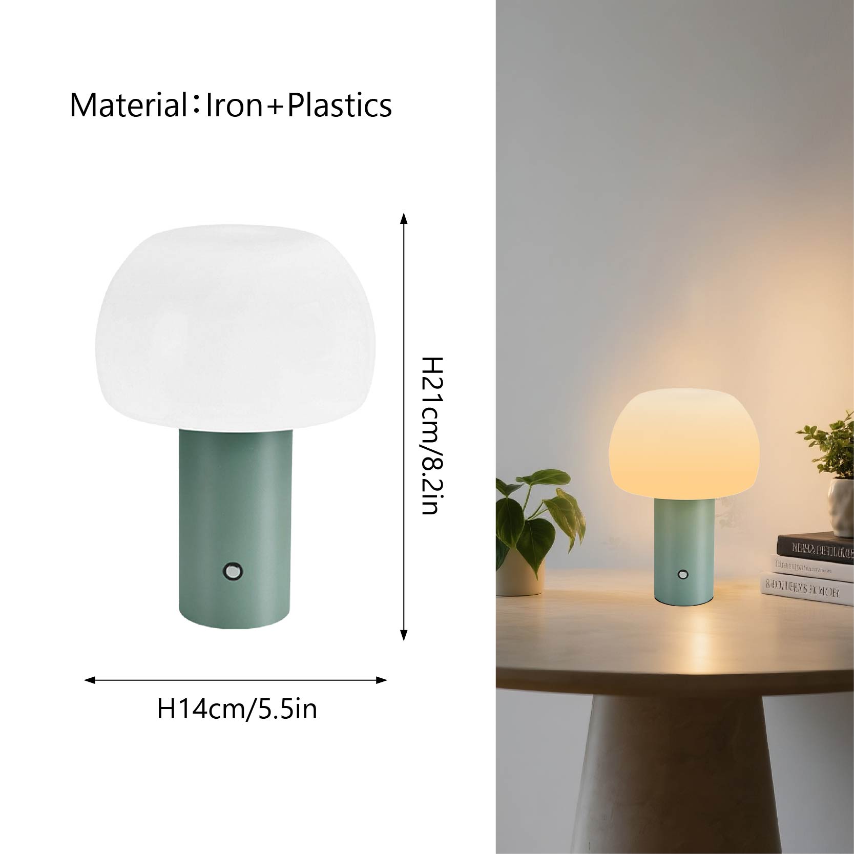 

LED Charging Table Lamp 3-colors Dimming Desktop Decorative Table Lamp, Rechargeable Portable, Camping, Restaurant Home lamp