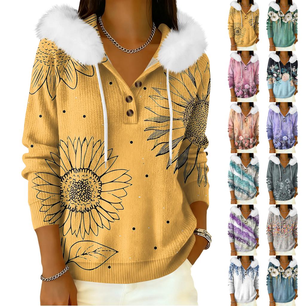 Damkappa Långärmad Med huva Varm vinterkappa Jacka