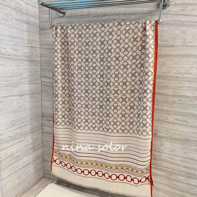 NINA SOLOR Soft Wool Long Scarf Shawl