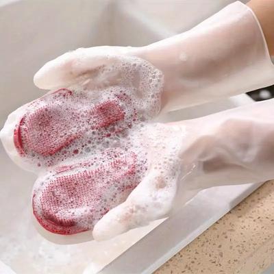 Geschirrspülhandschuhe, magische Geschirrspülhandschuhe aus Silikonkautschuk für Haushaltsschwämme, Schrubber, Küchenreinigungswerkzeuge