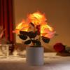 Pink Rose Flower Cordless Touch Lamp LED Artificial Flowers Gifts for Her Wife Girlfriend Small Table Lamp Night Light