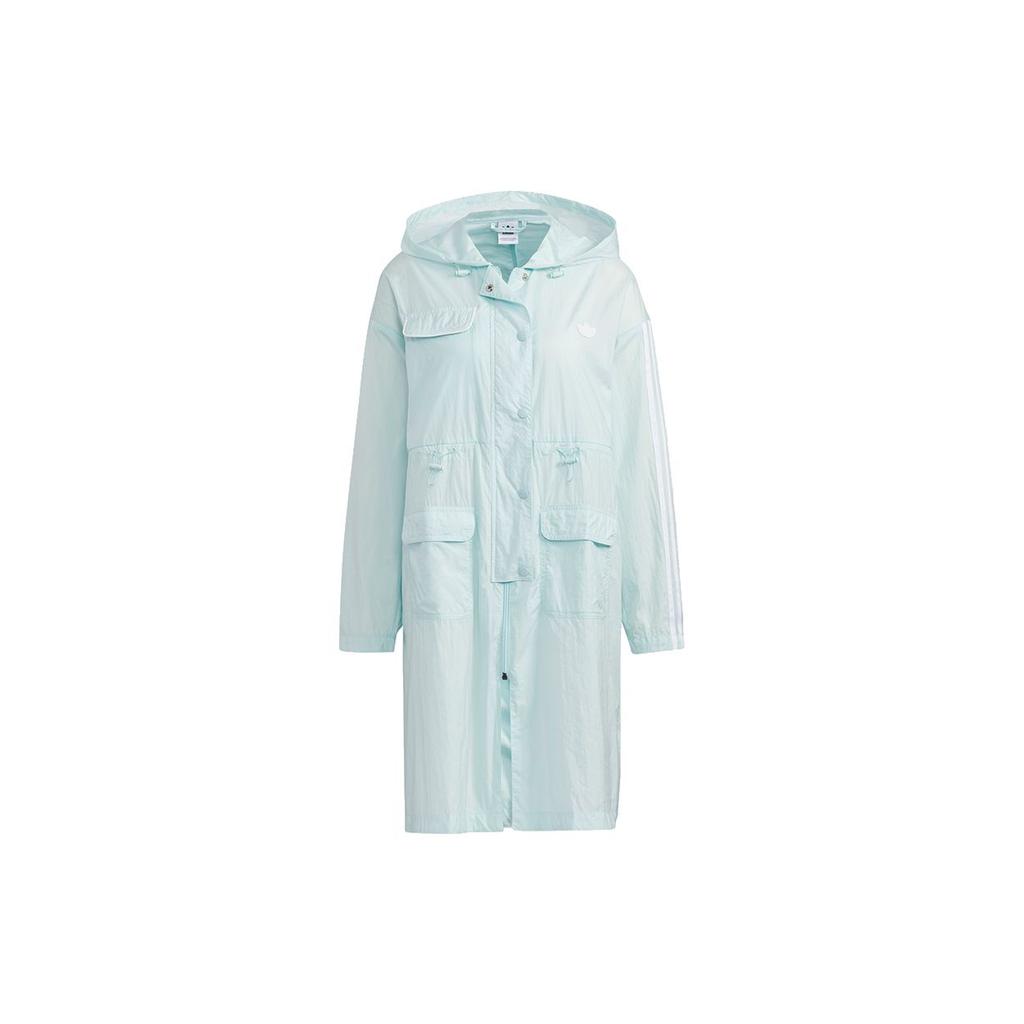 adidas Originale Sportjacke mit langer Kapuze Outdoor Freizeitmantel Damenjacke Petrol HC6587