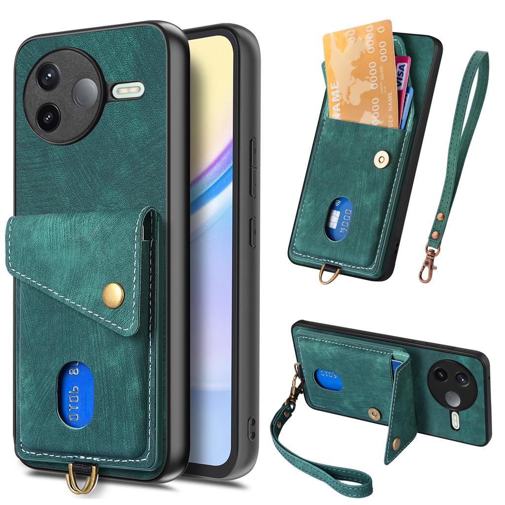 For Xiaomi Poco F7 Pro 5G/Xiaomi Redmi K80 5G Case with Card Holder Kickstand Leather Phone Back Cover