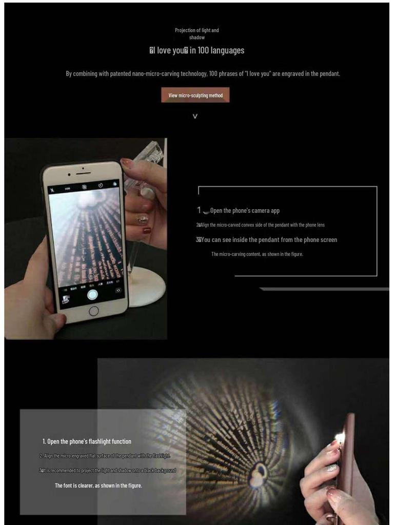 100 Languages 'I Love You' Projection Stainless Steel Bracelet with Custom Text Photo