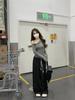 Autumn Korean Slim Fit Off-Shoulder Long Sleeve Top for Women