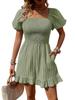 2025 European Summer Women's Square Neck Wide-Leg Jumpsuit