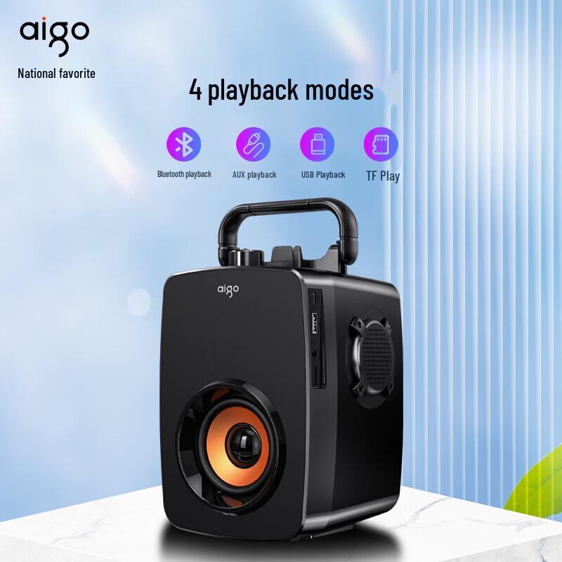 Aigo T115 Premium Portable Bluetooth Speaker CN Plug (adapter Included) (CN Version)