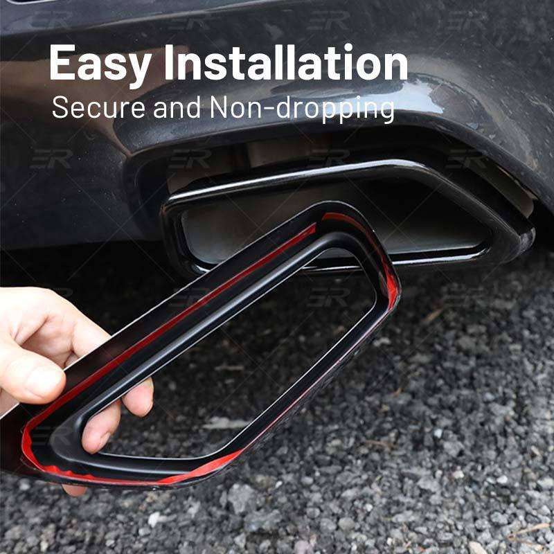 Black Stainless Steel Exhaust Tail Cover for BMW 5 Series G30/G31 (2019-2021)