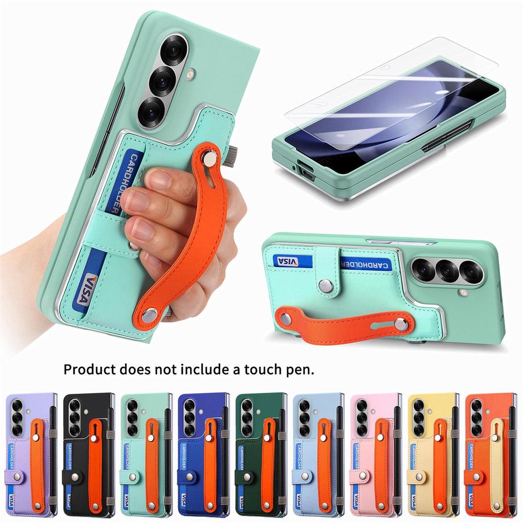 Samsung Z Fold7 Cross-Border Wristband Card Holder Case - Skin-Feel PC Shell with Integrated Film for Z Fold6