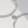 Hochwertiges Herz-Magnet-Kubanisches Armband aus Edelstahl - Eleganter Valentinstagsschmuck für Frauen.
