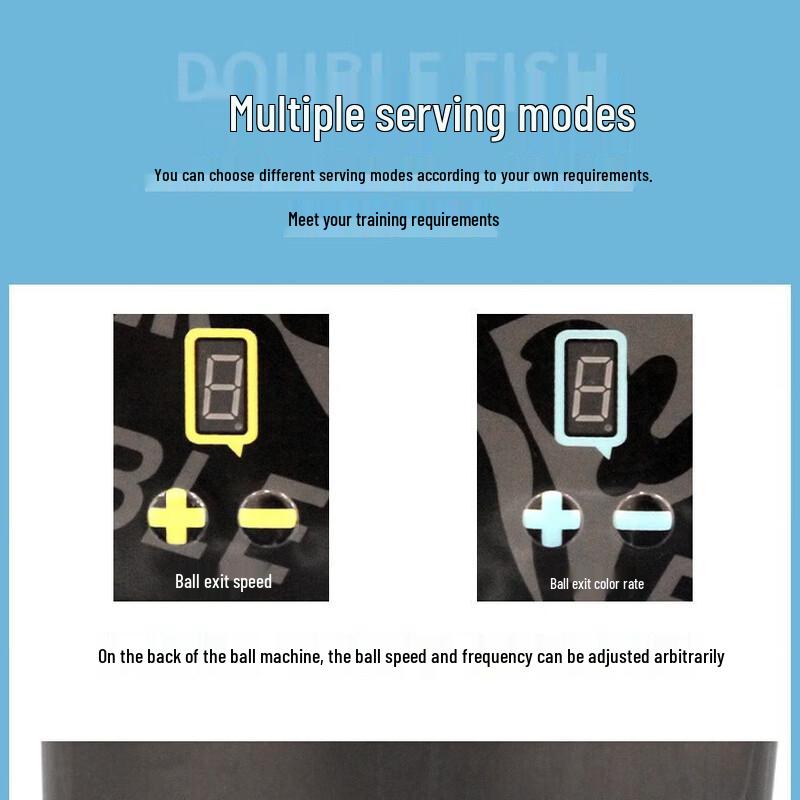Double Fish Portable Automatic Table Tennis Robot