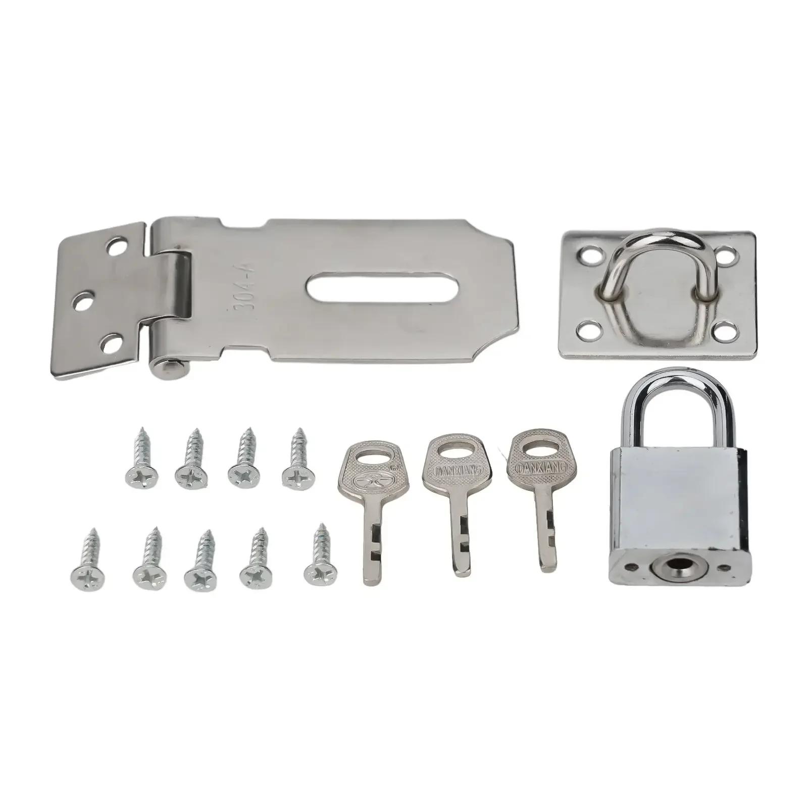 Lock Gate Bolt Door Clasp Sliver Staple Gate Door Lock Burglar proof Door Lock Easy Install Shed Latch Padlock China Mainland
