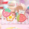 Self-Adhesive Japanese Cute Embroidery Cloth Sticker Hand Ledger Mobile Phone Case Strawberry Cake Embroidery Sticker Hole Patch Sticker