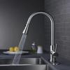 304 Stainless Steel Pull-Out Kitchen Faucet with Rotatable Hot & Cold Feature