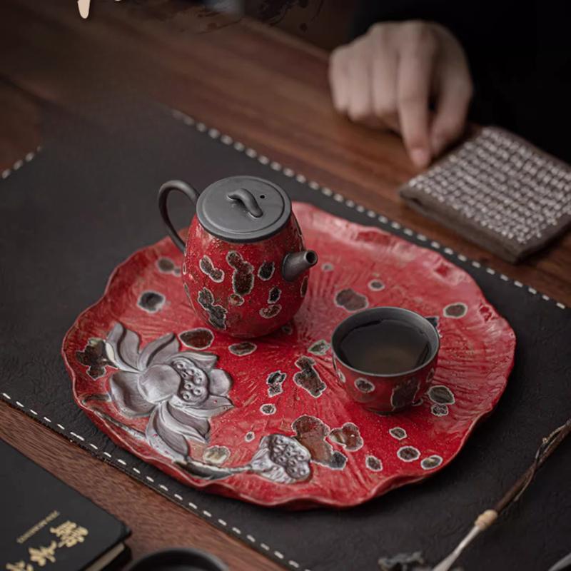 Nezha Red One Pot and Two Cups Tea Set Set, high-temperature kiln transformation brewing teapot, Kung Fu Tea Set Gift Box