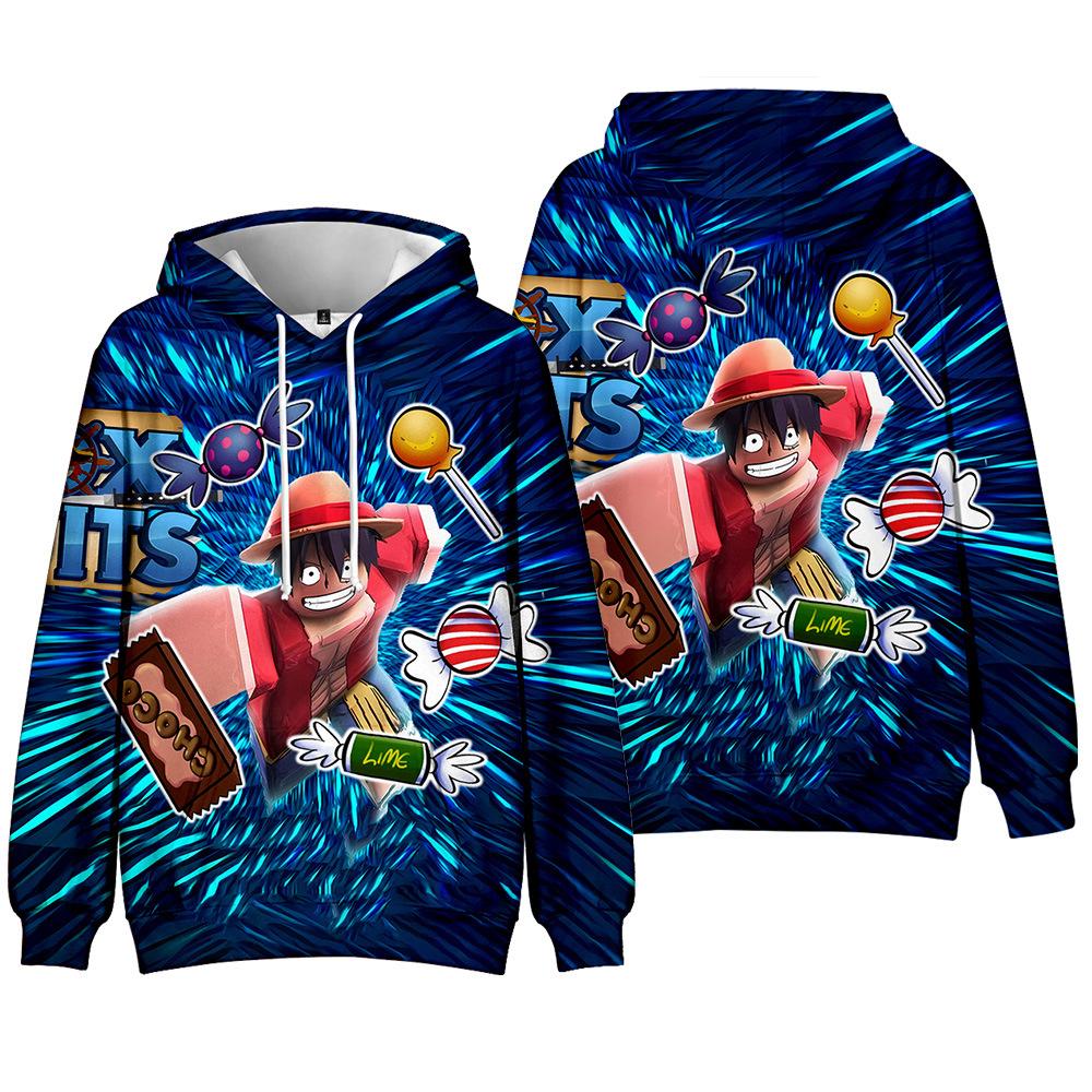 Blox Fruits Cartoon Kapuzenpullover Herren/Damen Kapuzenpullover Sweatshirts Oversized Harajuku Sweatshirts