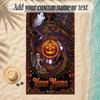 Halloween Theme Soft Beach Towel Personalized Custom Name Text Towel Portable for Beach Pool Travel