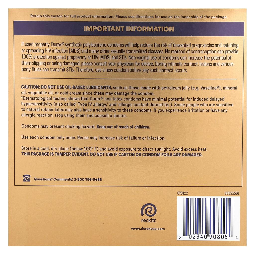 Latex free, soft touch, polyisoprene condoms 36 count, regular fit