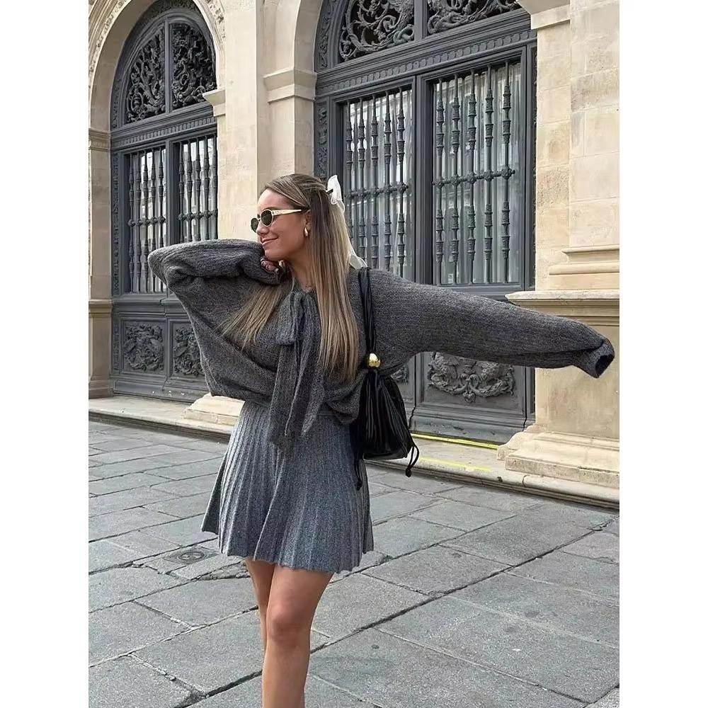 Autumn Women Fashion Pullovers Trend Knitting Butterfly Collar Slim Sweaters Woman England Style Female Sweater Top
