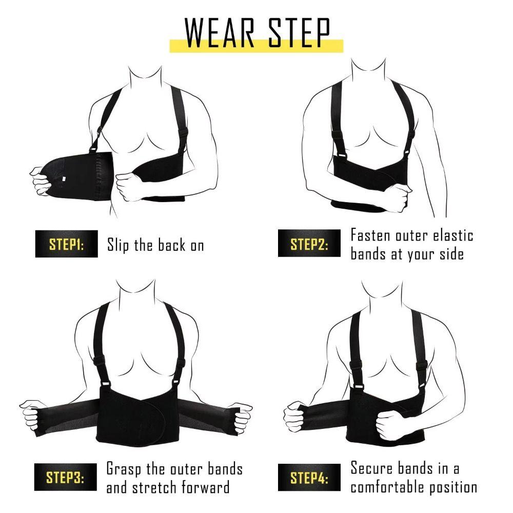 Breathable Spine Support Belt Back Brace Lumbar Corset Heavy Duty Back Brace  Daily Wear