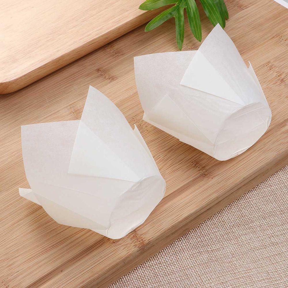 Wraps Muffin Round Cases Pastry Bakeware Liners Cake Cup Baking Paper Cups 50Pcs/Set Tulip Shape