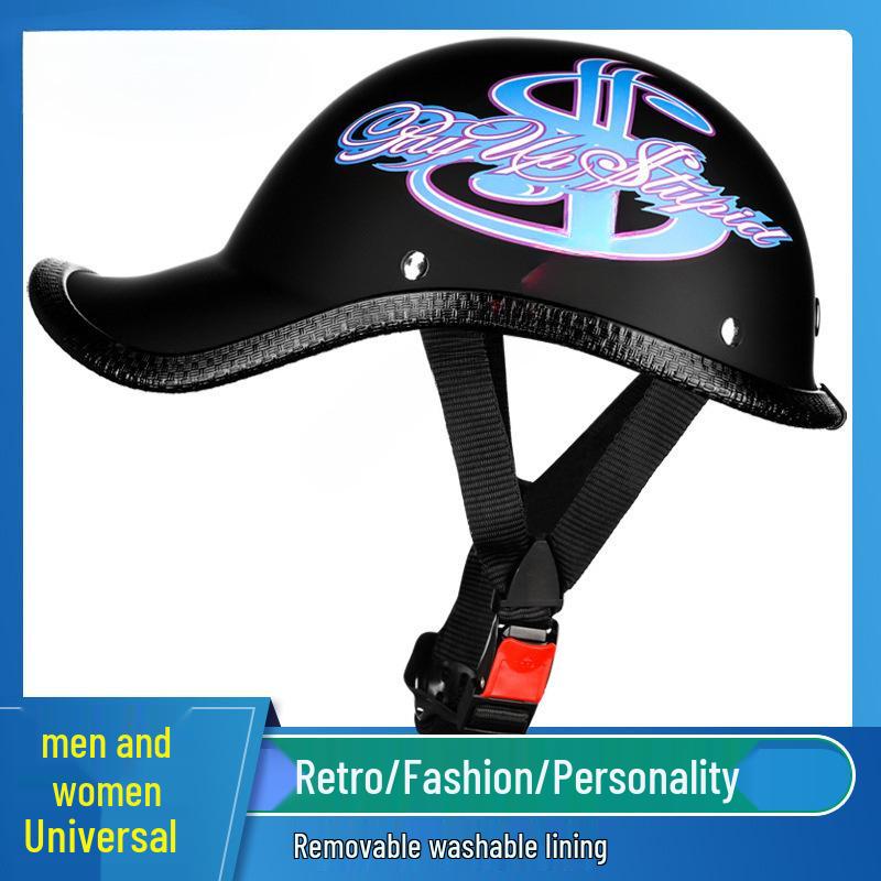 Retro Electric Scooter Flip-up Helmet - Lightweight, Personalized, Universal Fit for Men
