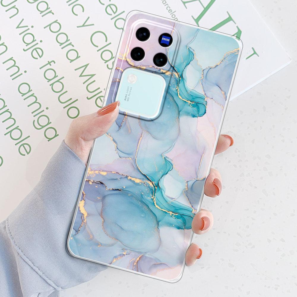 Für Vivo V30 Pro 5G Hülle Rückseite Für Vivo V29 Pro Funda Stoßfeste Klare Weiche Silikon Handyhülle für Vivo V30 V29E TPU Coque