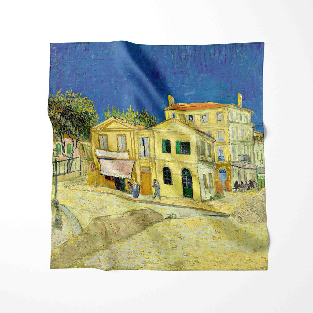 70CM New Luxury Van Gogh Oil Painting Brand Women Pashmina Neckerchief Scarves Shawl Wraps Designer Bufandas Female Foulard