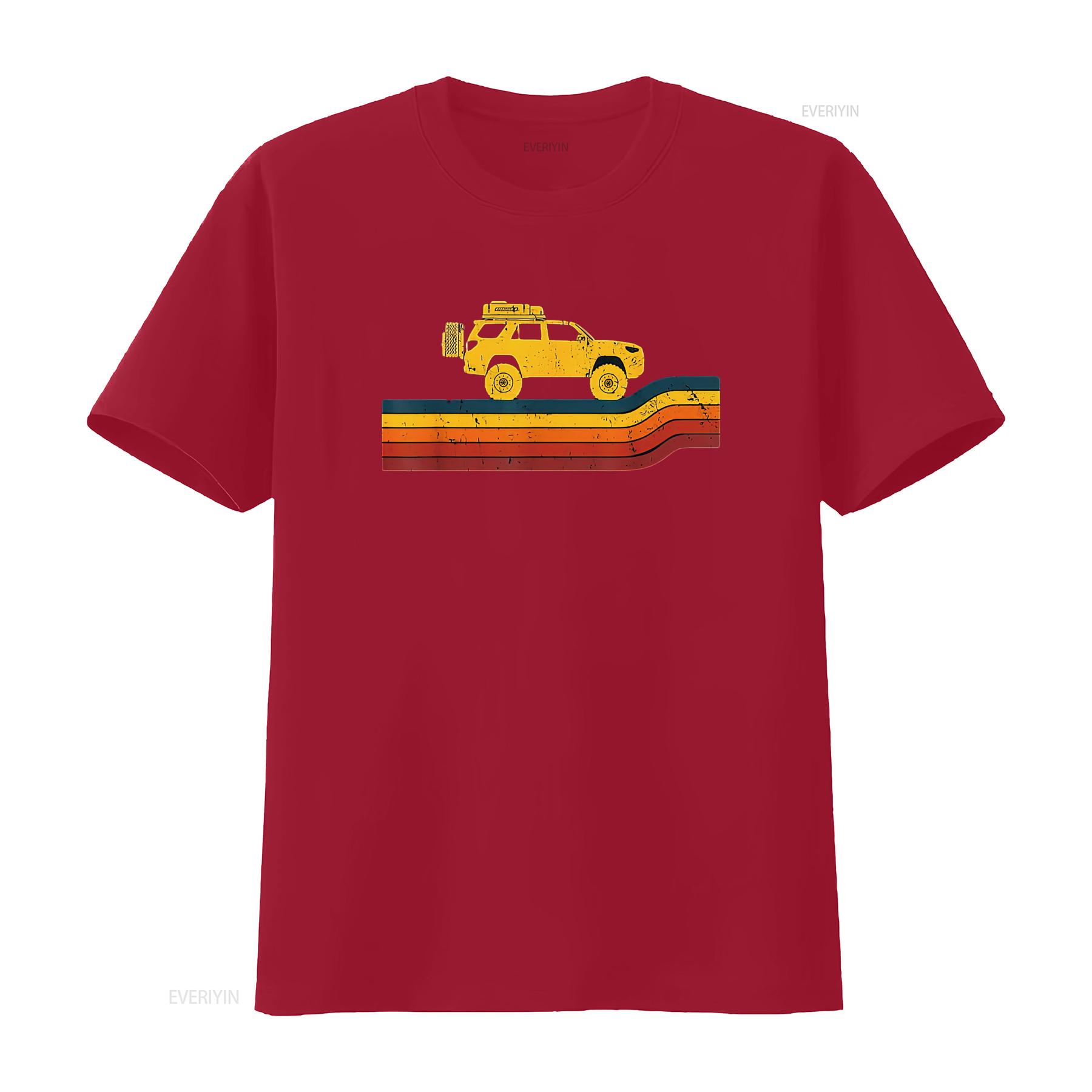 

Mens Retro Runner Tracks 4x4 Offload Camping T Shirt Black M vintage Washed Slightly Stylish fashion Soft Stretched Comfortable S