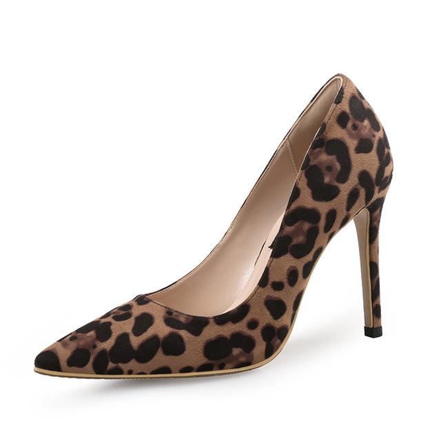 Sexy Leopard Women Shoes High Heels 6-10Cm Elegant Office Pumps Shoes Women Animal Print Pointed Toe Luxury Singles Shoesjn7