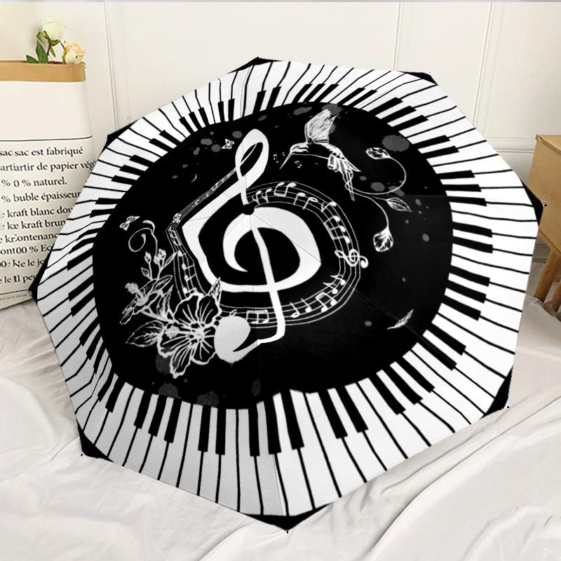 Music Harmony Symbol 8-Frame for Travel, camping, Casual Lightweight Portable Umbrella, Essential for every family Holidays Birthday Gift