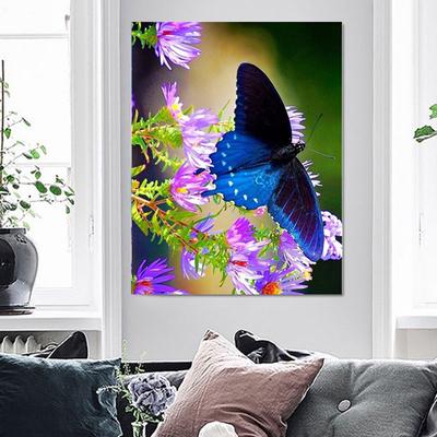 Diamant-Malerei Schmetterling Kreuzstich voller runder Strass Diamant Stickerei Dekor Aufkleber