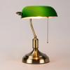 Bank Table Lamp European Style Glass Lamp Retro Office Desk Lamp Antique Copper Living Bedroom Decorative Bedside Floor Lamps