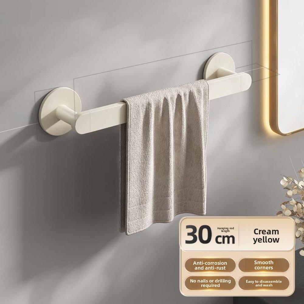 Solid Color Bathroom Towel Rack Wall-mounted Towel Hanger Towel Organizer Shoe Storage Shelf Home