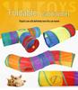 Rainbow Three-Way Foldable Cat Tunnel Toy