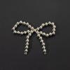 Handcrafted Beaded Bow Pearl Hair Clip & DIY Accessory