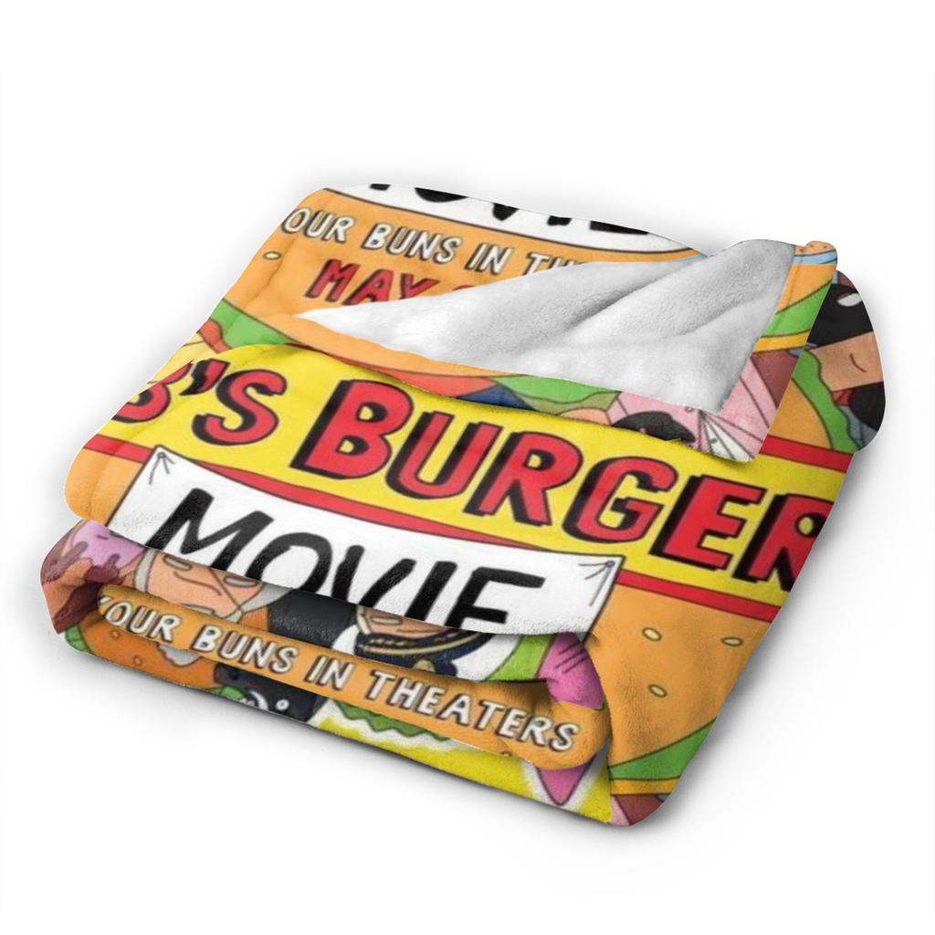 Gemütliche Bobs Lustige B-Burger Decke Merch Heimdeko Überwurfdecken Ultra-Weiches Fleece für Reisen