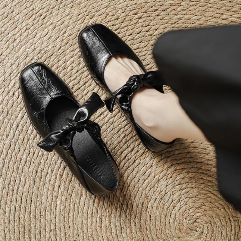 Fashion Women Soft Flats Sandals 2025 Summer New Fashion Butterfly Knot Flats Shoes Comfy Shallow Mouth Slip-on Daily Dress Women Flats