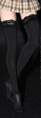 Toy Hobby Scale Figure Accessories Compatible with TBLeague GS Pure Beautiful Female College Office Black Sexy Lace Stockings and Outfit Not