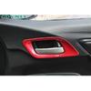 Inner Door Handle Decor Frame Cover Trim For Honda Fit/Jazz 2014- Bright Red