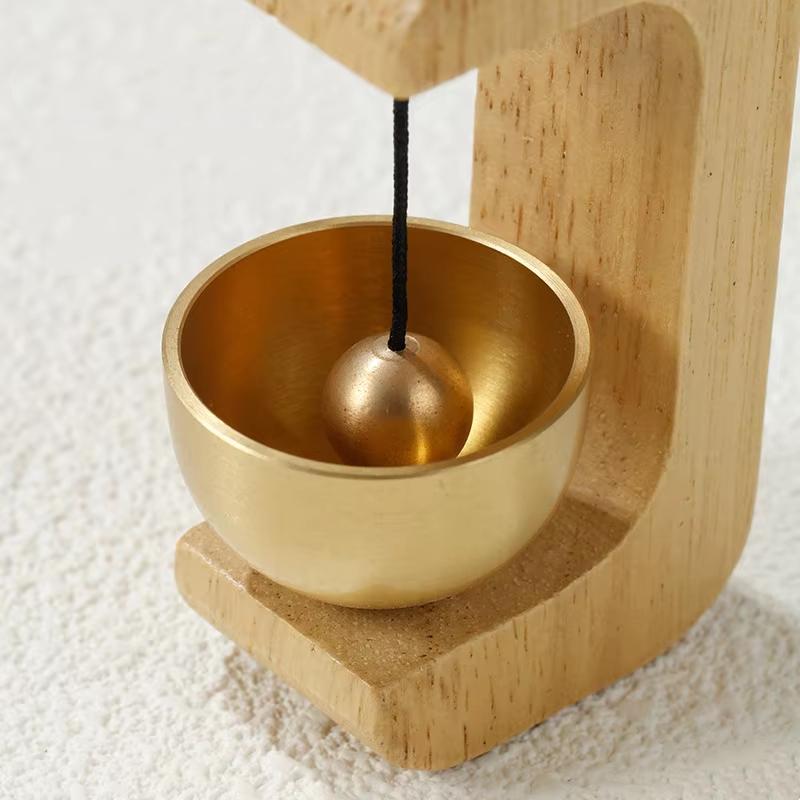 1Pcs Door Opening Reminder Bell Wooden Dopamine Doorbell Suction Type Entrance Wind Chime Housewarming Gift
