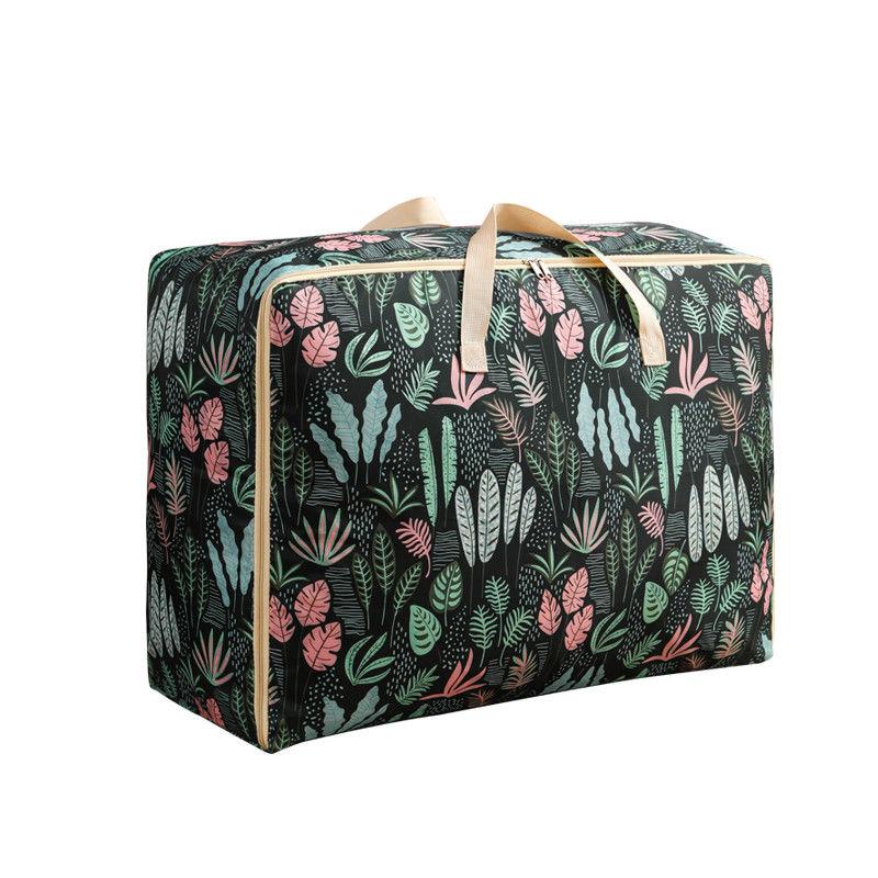 Thickened Household Large Capacity Portable Storage Bag Zipper Quilt Clothes Storage Bag Student Waterproof Duffel Bag