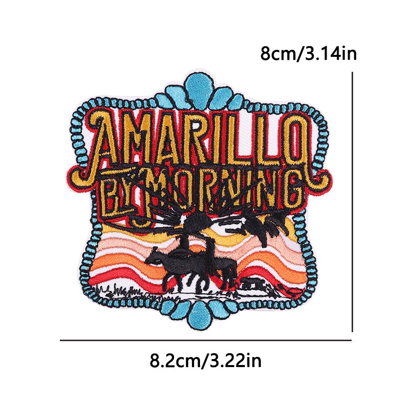 Cowboy Embroidery Patch Iron On Patches for Clothing Jacket Backpack Morale Patch Western Rodeo Theme Outdoor Gear Decoration